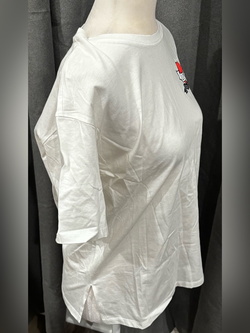 Sandro Paris "Eden Love Never Die" White Cotton T-Shirt Medium Casual Designer - Picture 9 of 13